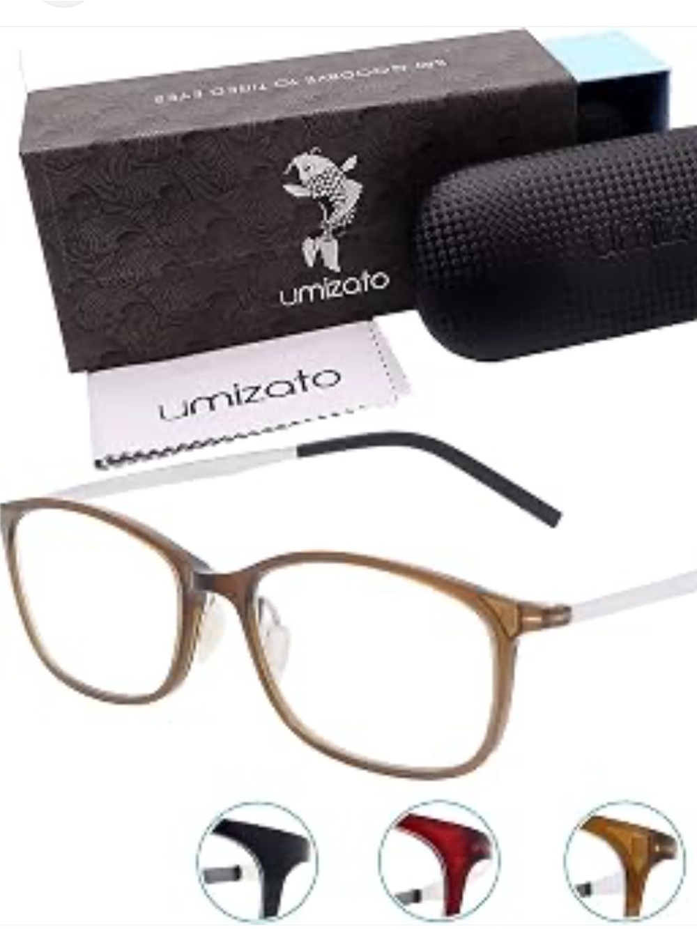 Umizato  Blue Light blocking computer & Gaming Women's Brown Frame Eyeglasses